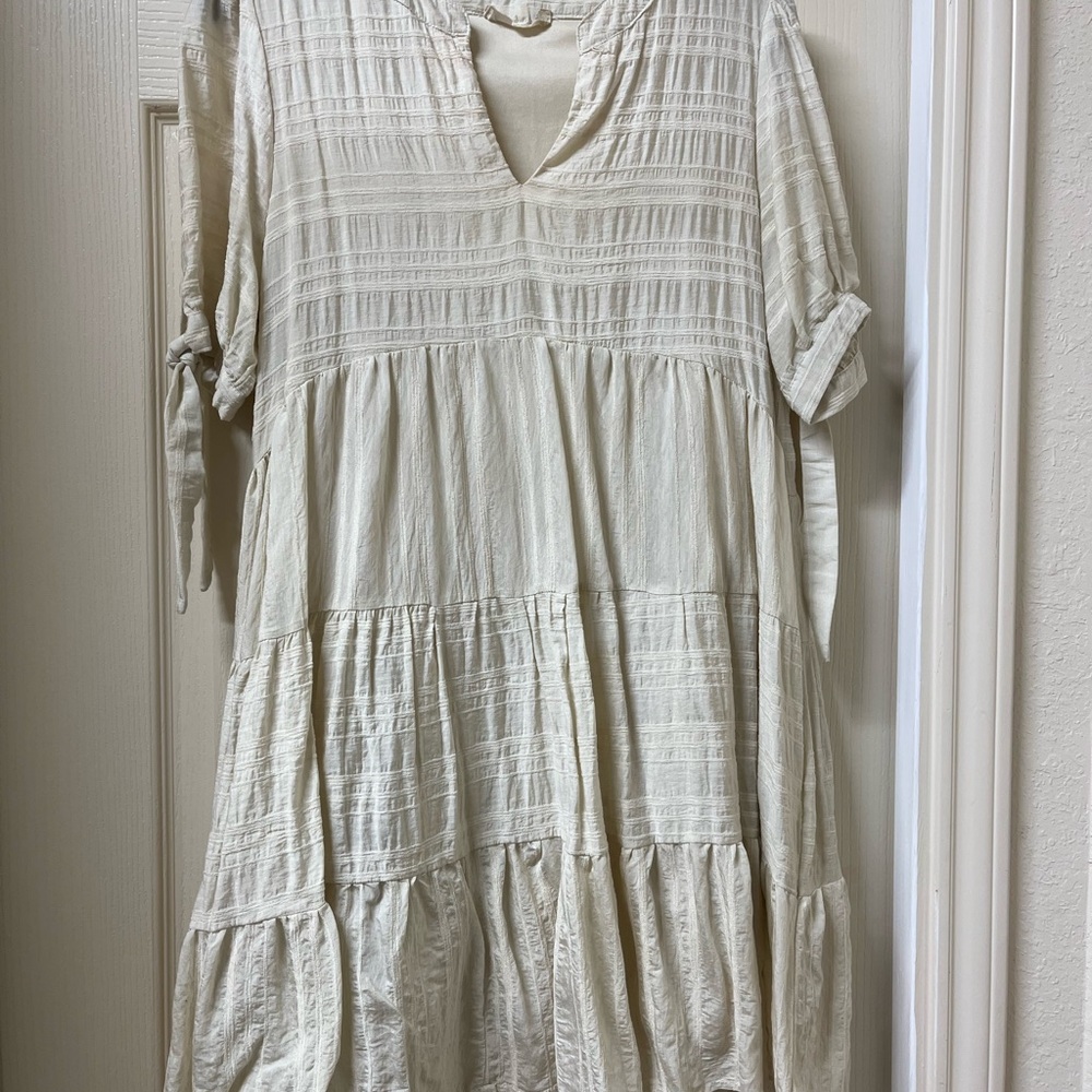 Altar'd State Cream Tiered Dress